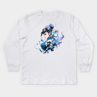 chun li Kids Long Sleeve T-Shirt